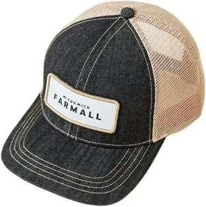 540Brands McCormick Farmall Black Denim Mesh Back Trucker Cap