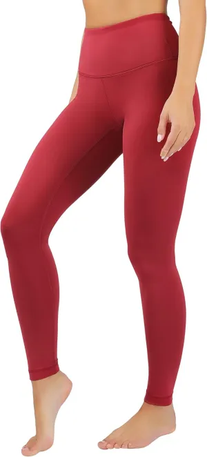 90 Degree By Reflex High Waist Squat Proof Interlink Leggings for Women - Rhubarb - 2X