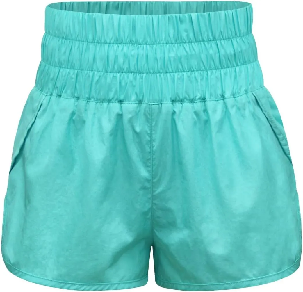 ALBIZIA High Waist Running Short for Women Quick Dry Athletic Gym Running Workout Shorts with Liner