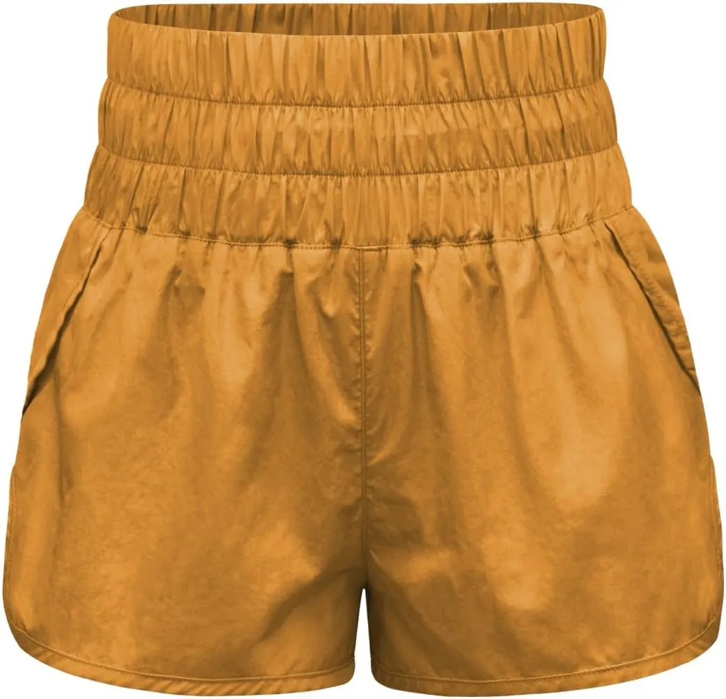 ALBIZIA High Waist Running Short for Women Quick Dry Athletic Gym Running Workout Shorts with Liner