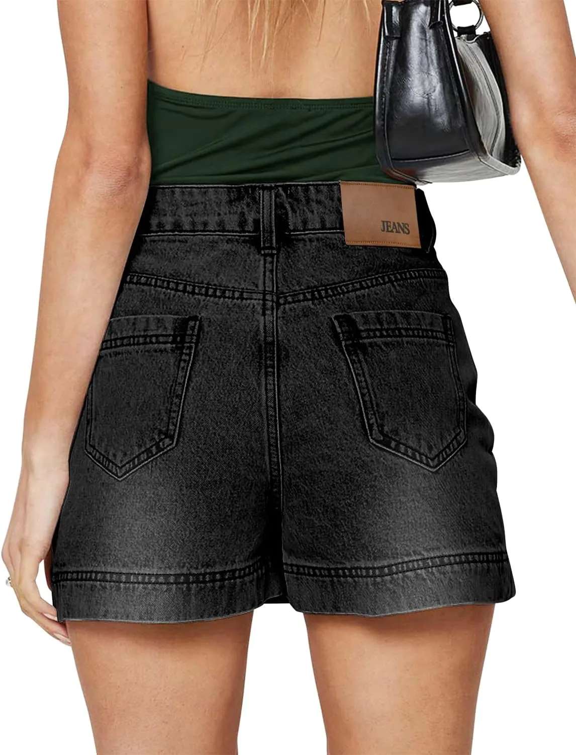 Angerella Skorts Skirts for Women Denim Mini Skirt High Waisted Jean Shorts Stretchy Denim Skirts