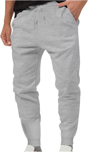 Athletic Sweatpants for Men Drawstring Elastic Waist Tapered Pants Slim Fit Stretch Pants Jogging Sport Sweatpants