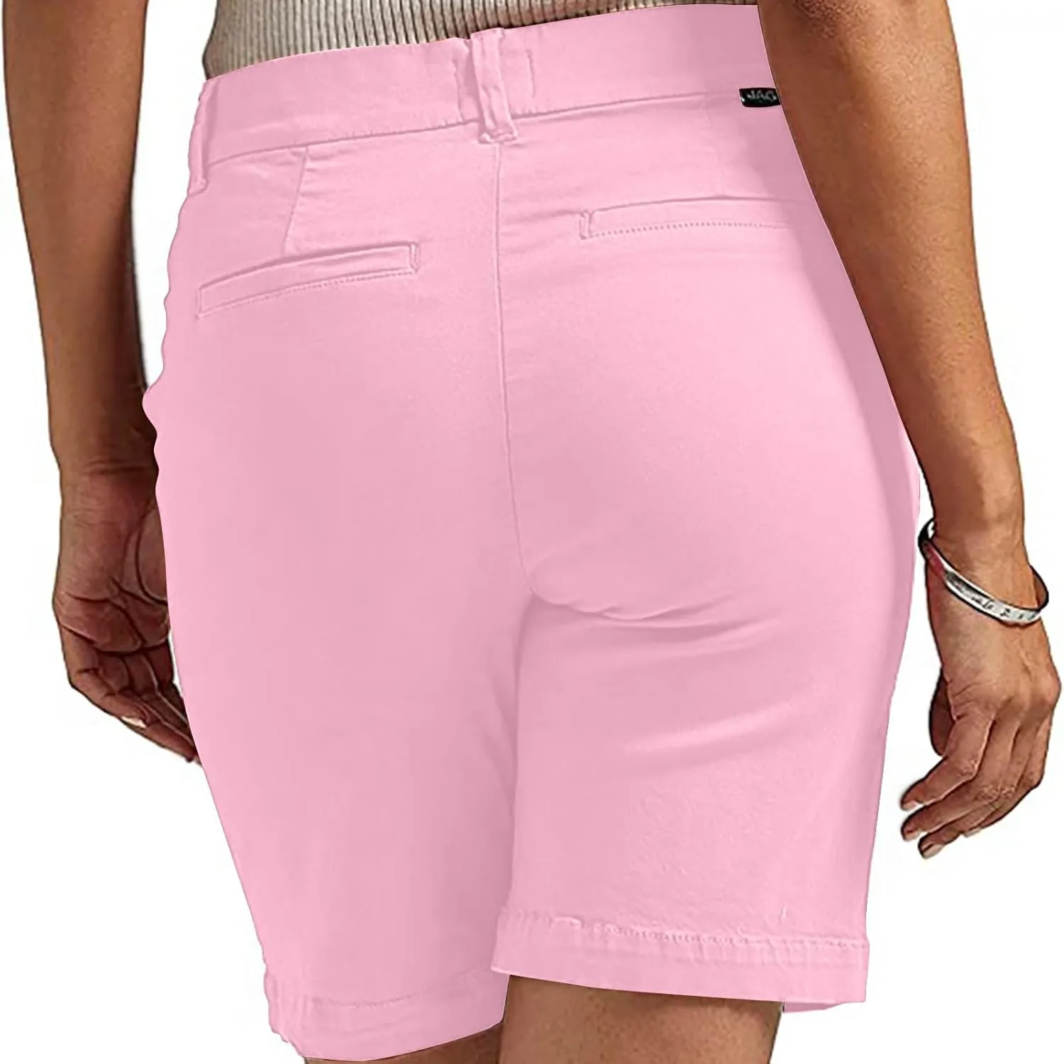 Bermuda Shorts for Women Casual High Waisted Chino Shorts Straight Leg Hiking Vacation Short with Pockets 2025
