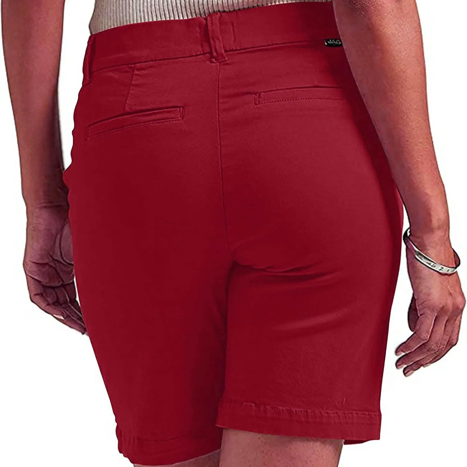Bermuda Shorts for Women Casual High Waisted Chino Shorts Straight Leg Hiking Vacation Short with Pockets 2025