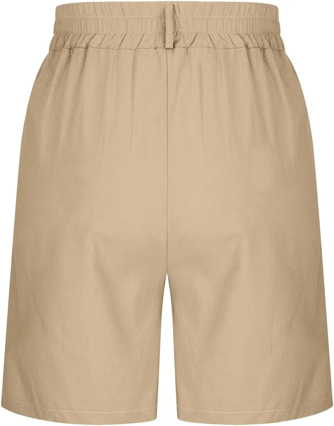 Bermuda Shorts for Women Cotton Linen Wide Leg High Waisted Dressy Casual Long Shorts with Pockets for Beach Vacation