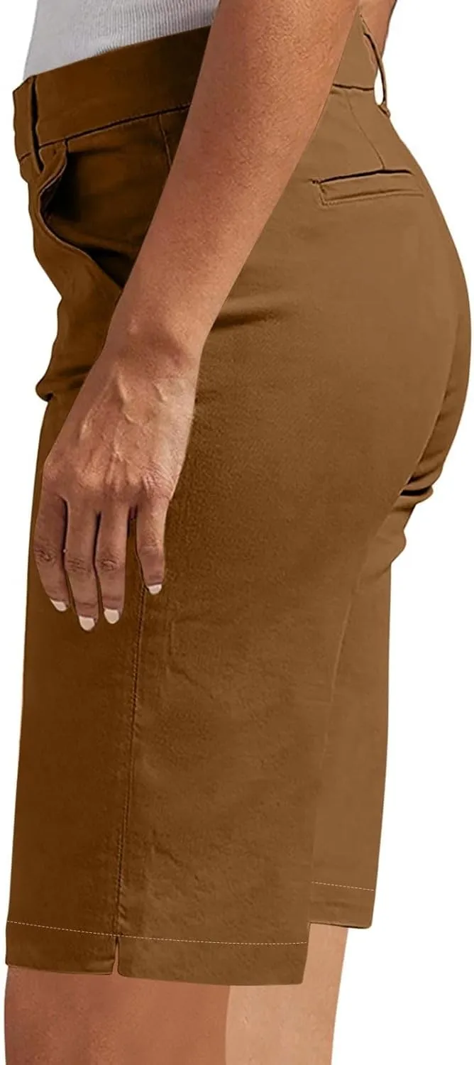 Bermuda Shorts for Women Summer Knee Length Lightweight Quick Dry Short Casual Hiking Straight Leg Pull On Short