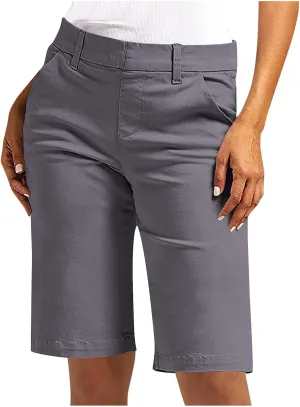Bermuda Shorts for Women Trendy Casual Summer High Waisted Chino Shorts Straight Leg Hiking Vacation Loose Outfits