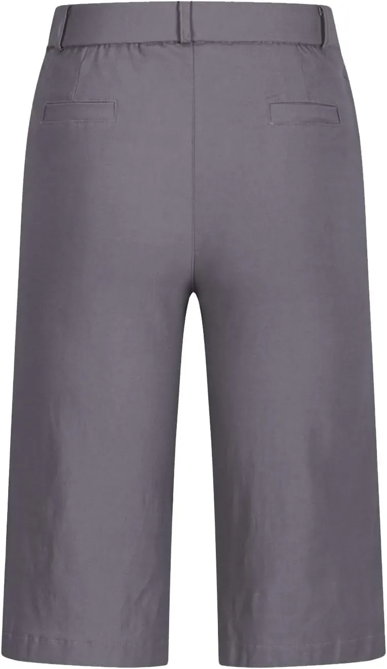 Bermuda Shorts for Women Trendy Casual Summer High Waisted Chino Shorts Straight Leg Hiking Vacation Loose Outfits