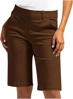 Bermuda Shorts for Women Trendy Casual Summer High Waisted Chino Shorts Straight Leg Hiking Vacation Loose Outfits