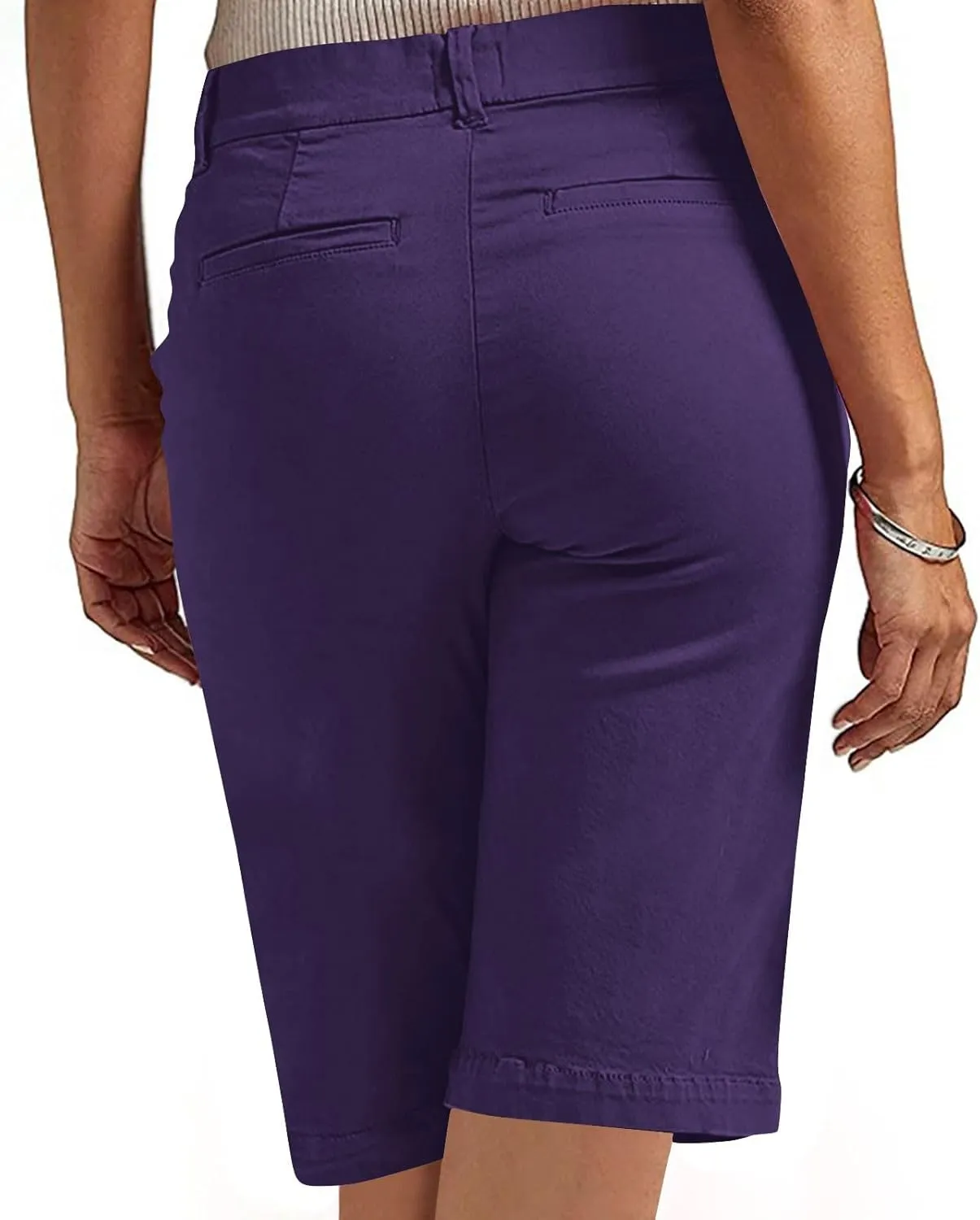 Bermuda Shorts for Women Trendy Casual Summer High Waisted Chino Shorts Straight Leg Hiking Vacation Loose Outfits