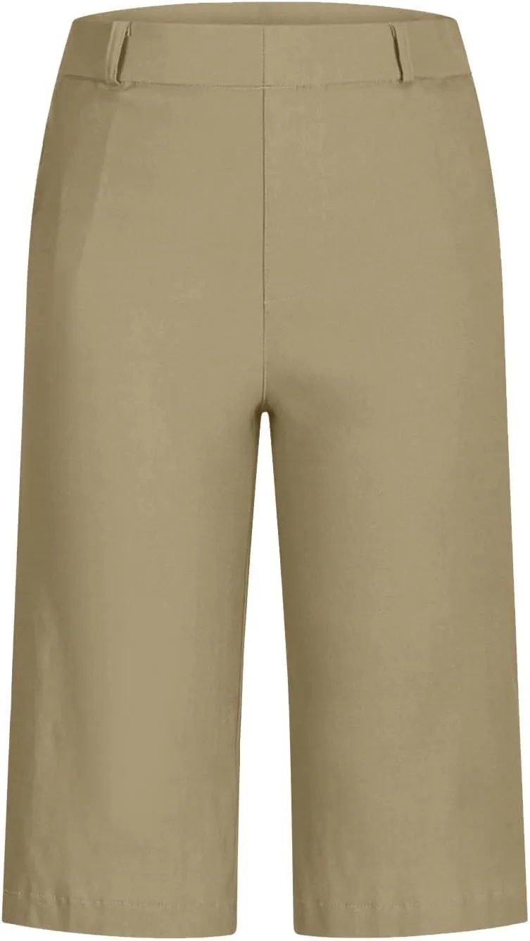 Bermuda Shorts for Women Trendy Casual Summer High Waisted Chino Shorts Straight Leg Hiking Vacation Loose Outfits