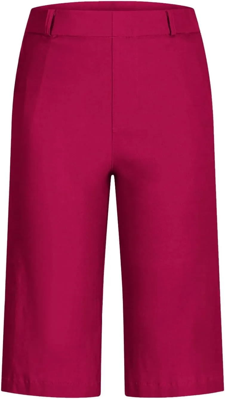 Bermuda Shorts for Women Trendy Casual Summer High Waisted Chino Shorts Straight Leg Hiking Vacation Loose Outfits