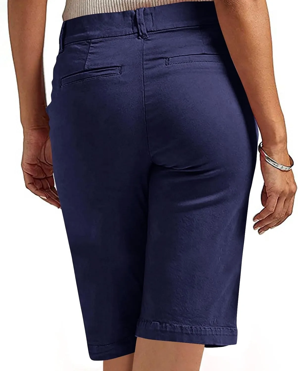 Bermuda Shorts for Women Trendy Casual Summer High Waisted Chino Shorts Straight Leg Hiking Vacation Loose Outfits