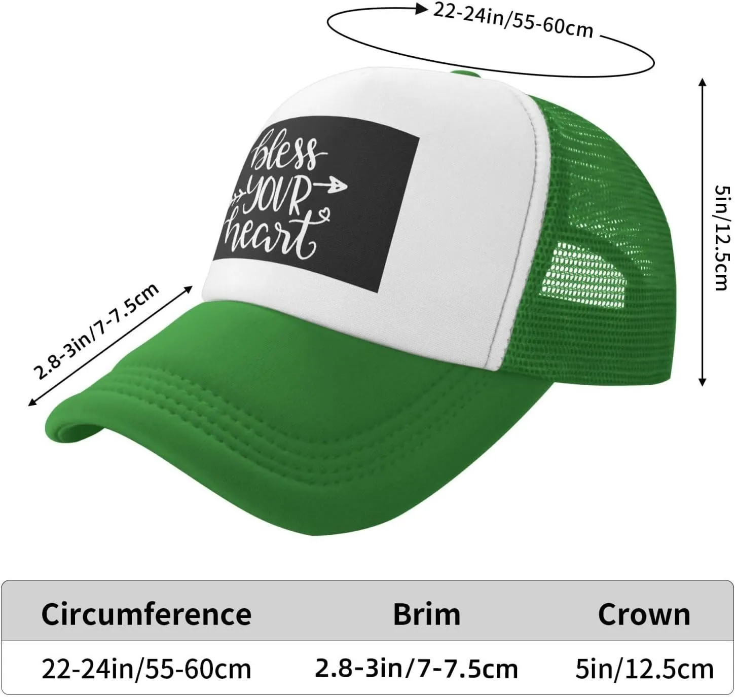 Bless Your Heart Mesh Back Trucker Cap Baseball Cap