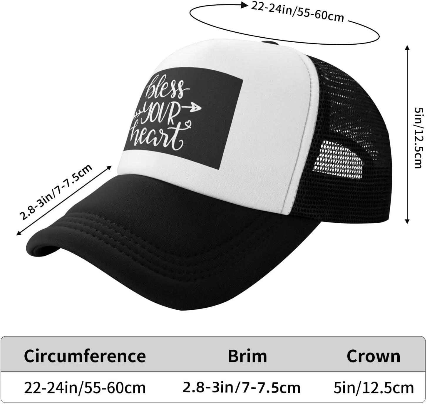 Bless Your Heart Mesh Back Trucker Cap Baseball Cap