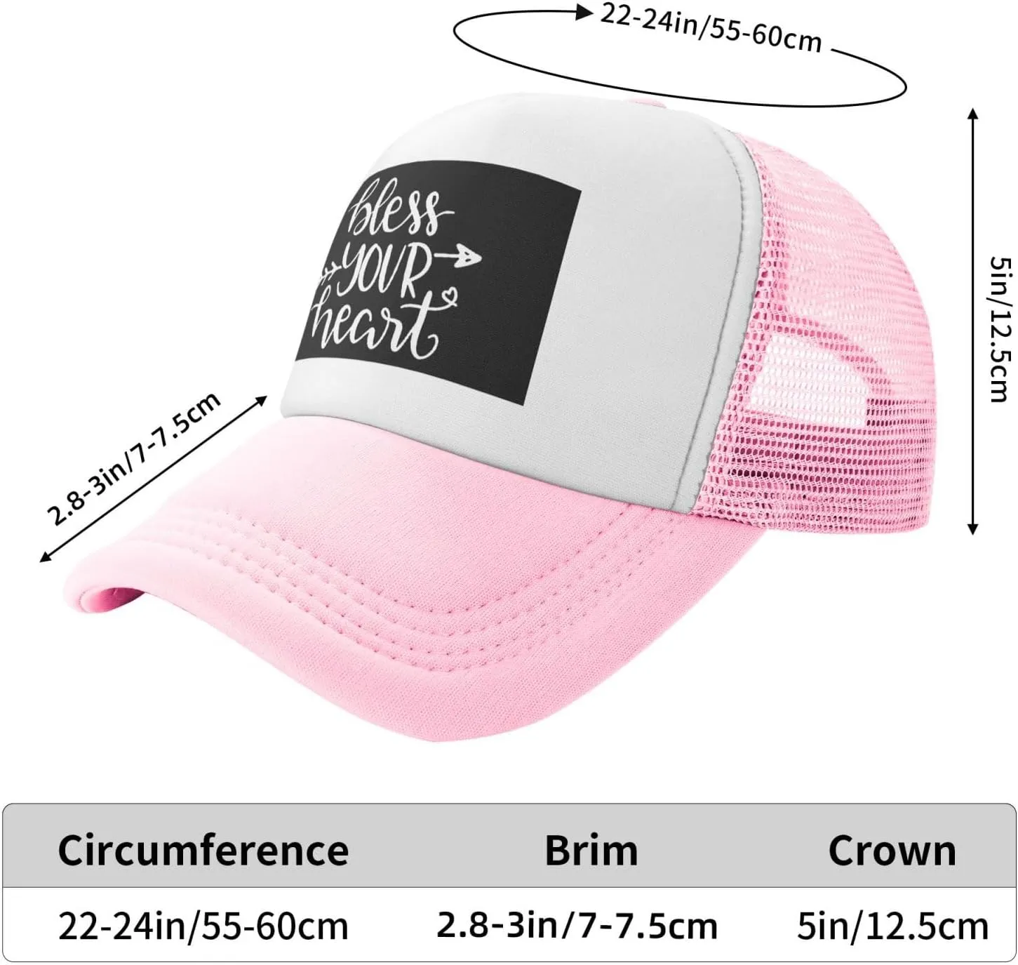 Bless Your Heart Mesh Back Trucker Cap Baseball Cap