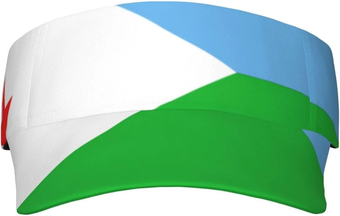Burundi Flag Sun Visors Hat Golf Tennis Visor for Women Men - Summer Wide Brim Ponytail Beach Hats Adjustable
