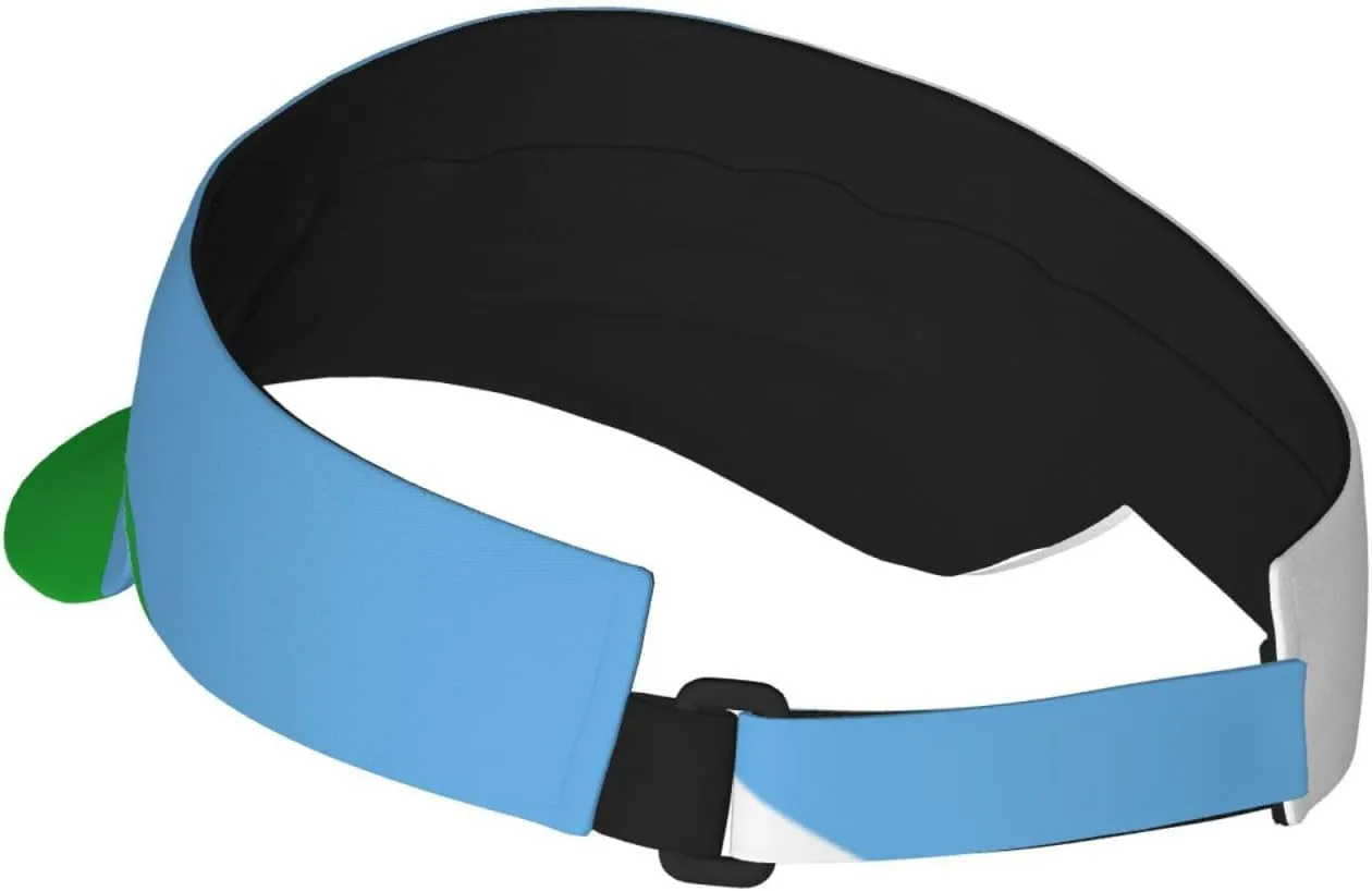 Burundi Flag Sun Visors Hat Golf Tennis Visor for Women Men - Summer Wide Brim Ponytail Beach Hats Adjustable