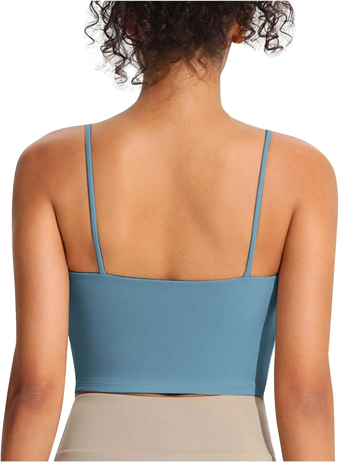 Camisole Top for Women with Bulit in Removable Bra Summer Spaghetti Strap Tanks Womens Workout Yoga Basic Cami Vest