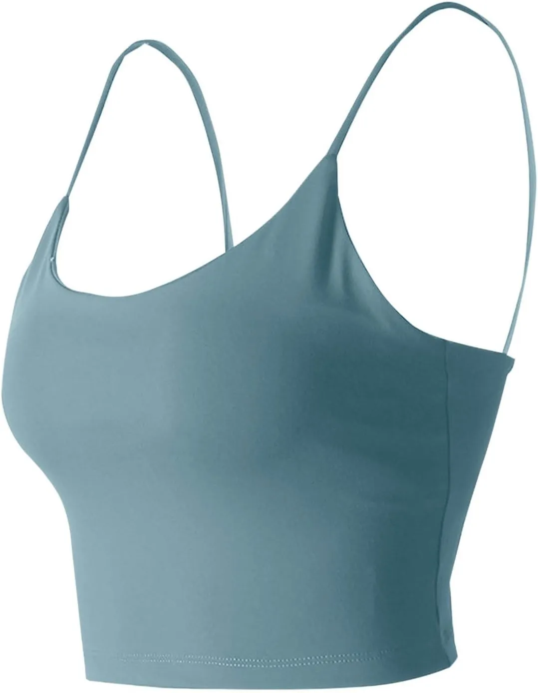 Camisole Top for Women with Bulit in Removable Bra Summer Spaghetti Strap Tanks Womens Workout Yoga Basic Cami Vest