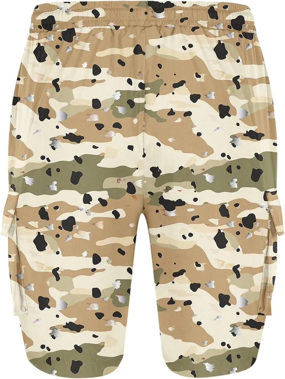 Camo Straight Leg Basic Cargo Shorts for Mens Fall Summer Loose Fit Trousers Pants Shorts Mens 2025 Y2K
