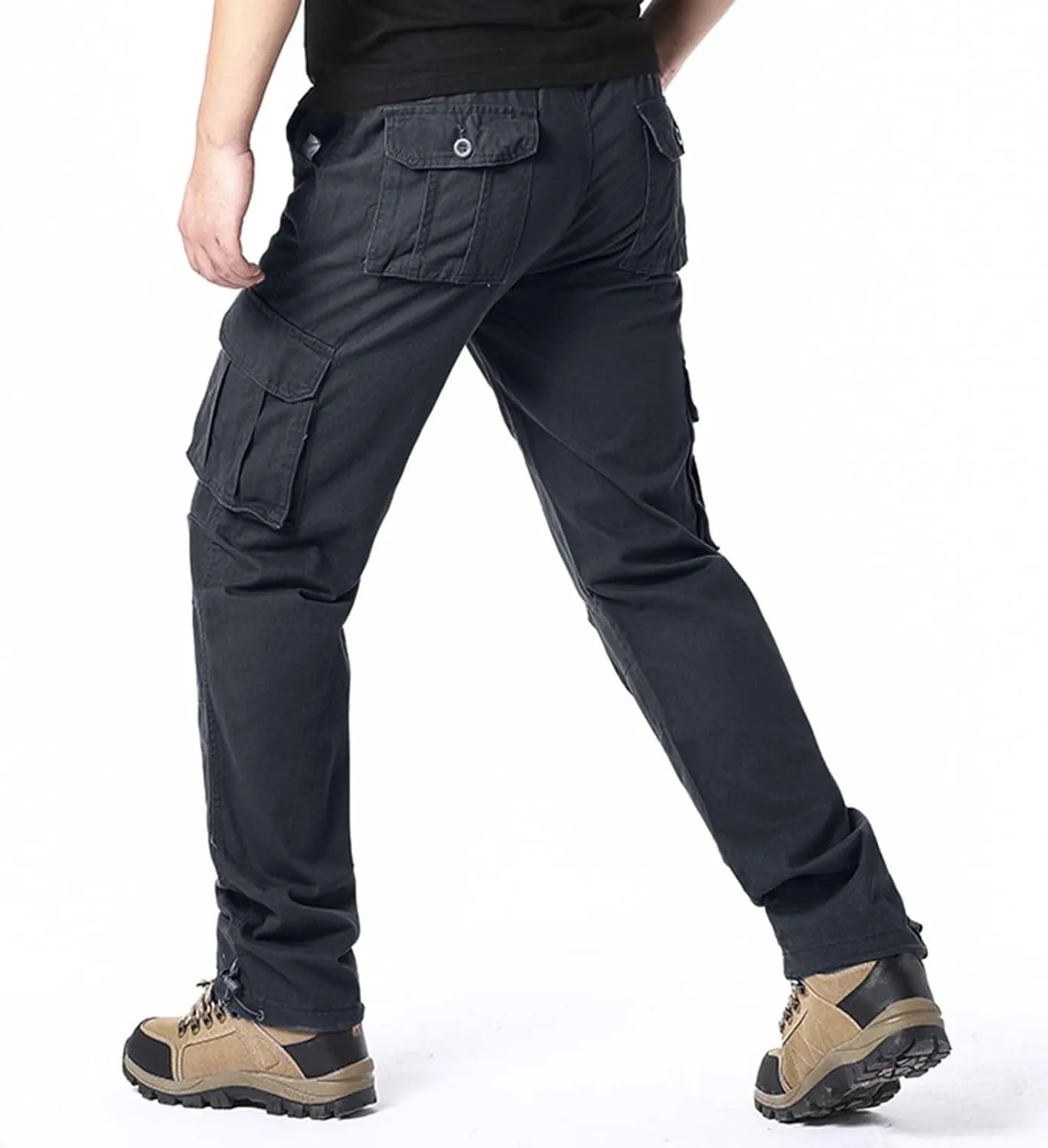 Cargo Sweatpants for Men Running Athletic Joggers with Pockets Men's Gym Training Jogger Pants Slim Fit Bodybuilding