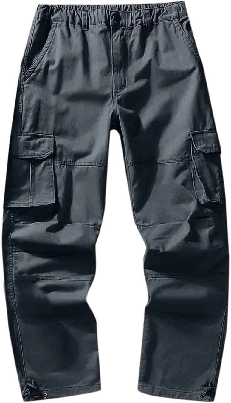 Cargo Sweatpants for Men Running Athletic Joggers with Pockets Men's Gym Training Jogger Pants Slim Fit Bodybuilding
