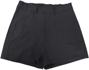 Casual Linen Shorts for Women High Waisted Pull On Elastic Waist Drawstring Summer Trendy Beach Shorts with Pockets
