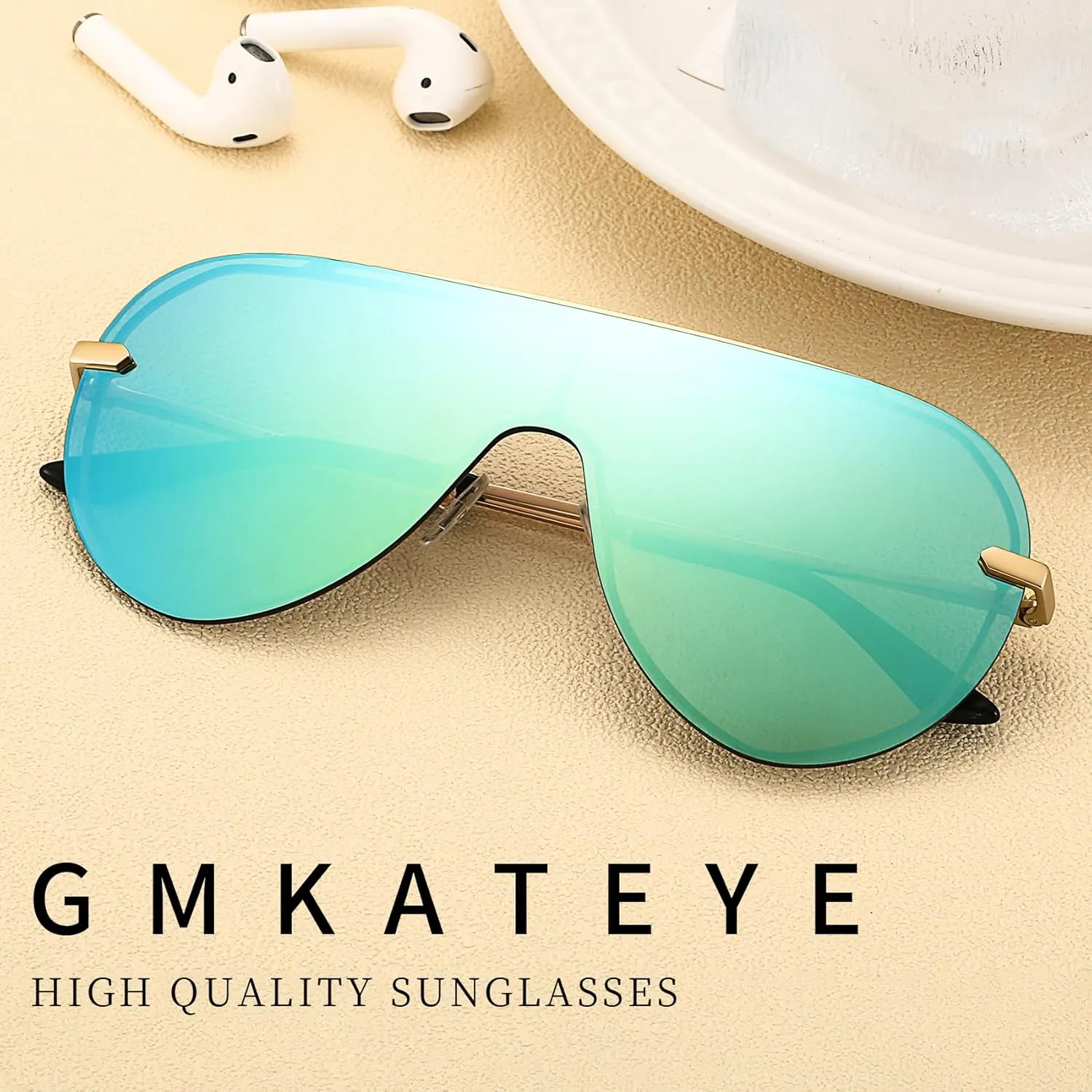 Chic Oversized Shield Sunglasses Womens Trendy, Designer Stylish UV Protection Sun Glasses Large Frame Shades