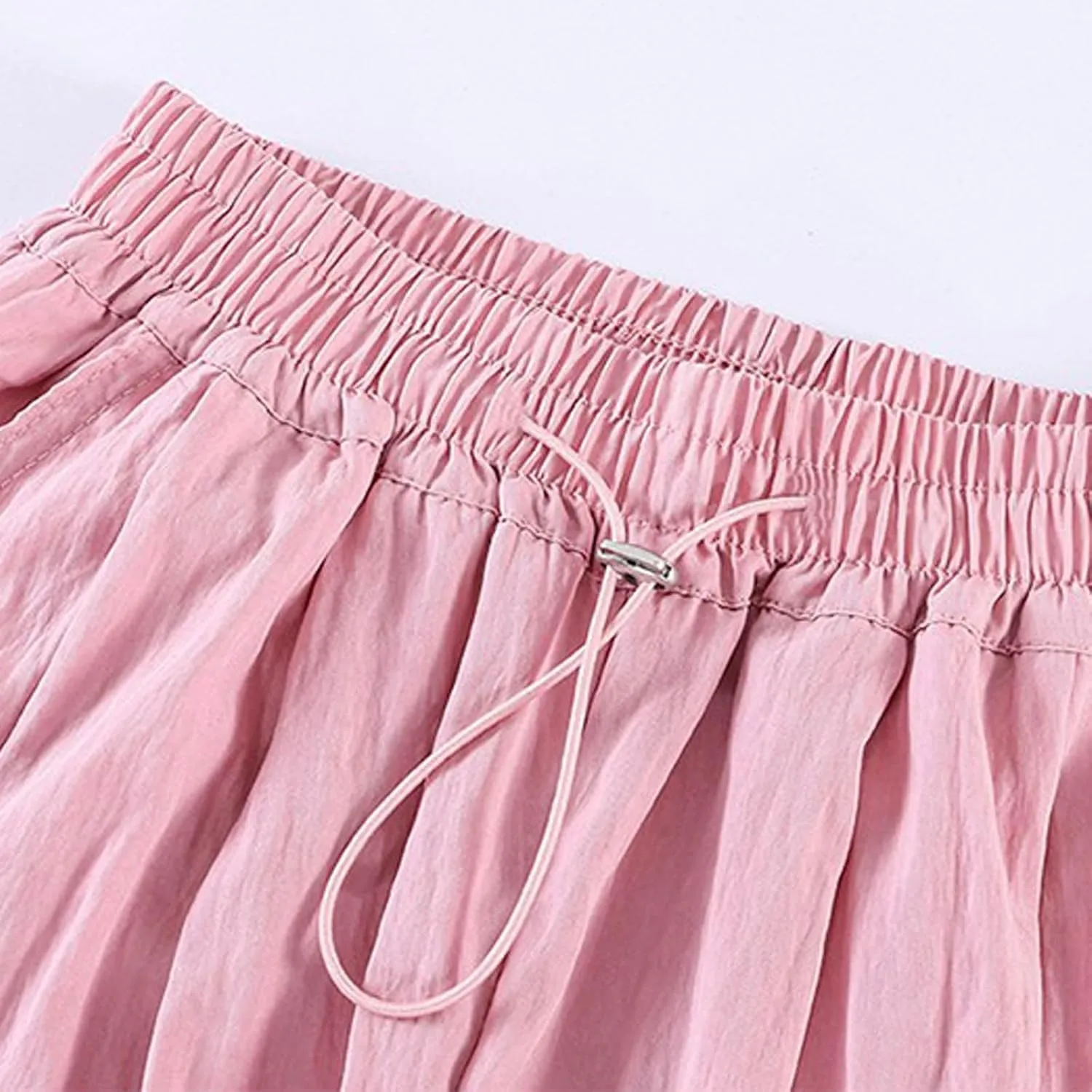 Children Boy Girl Track Athletic Trousers Pants for Kid Faux Silk Loose Fit Thin Summer Fall 2025
