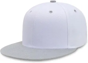 CHOK.LIDS Flat Bill Visor Classic Snapback Hat Blank Adjustable Brim High Top End Trendy Color Style Plain Tone Baseball Cap