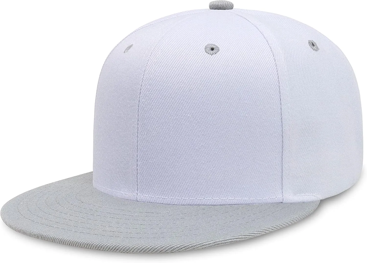 CHOK.LIDS Flat Bill Visor Classic Snapback Hat Blank Adjustable Brim High Top End Trendy Color Style Plain Tone Baseball Cap