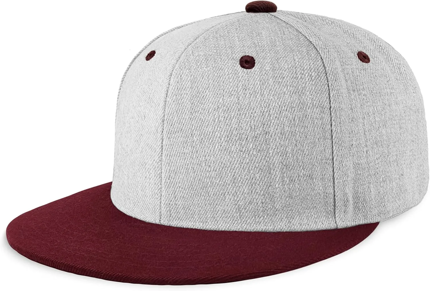 CHOK.LIDS Flat Bill Visor Classic Snapback Hat Blank Adjustable Brim High Top End Trendy Color Style Plain Tone Baseball Cap