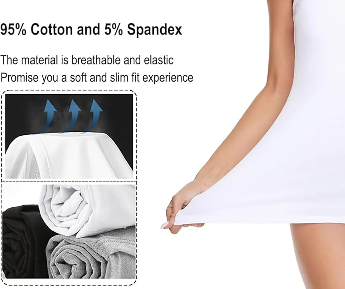 Cotton Tank Top for Women with Built in Bra Women’s Racerback Cami Winter Christmas Basic Undershirt Black Gray