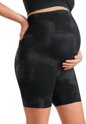 CRZ YOGA Womens Butterluxe Maternity Biker Shorts Over The Belly 6" - Pregnancy Yoga Workout Activewear