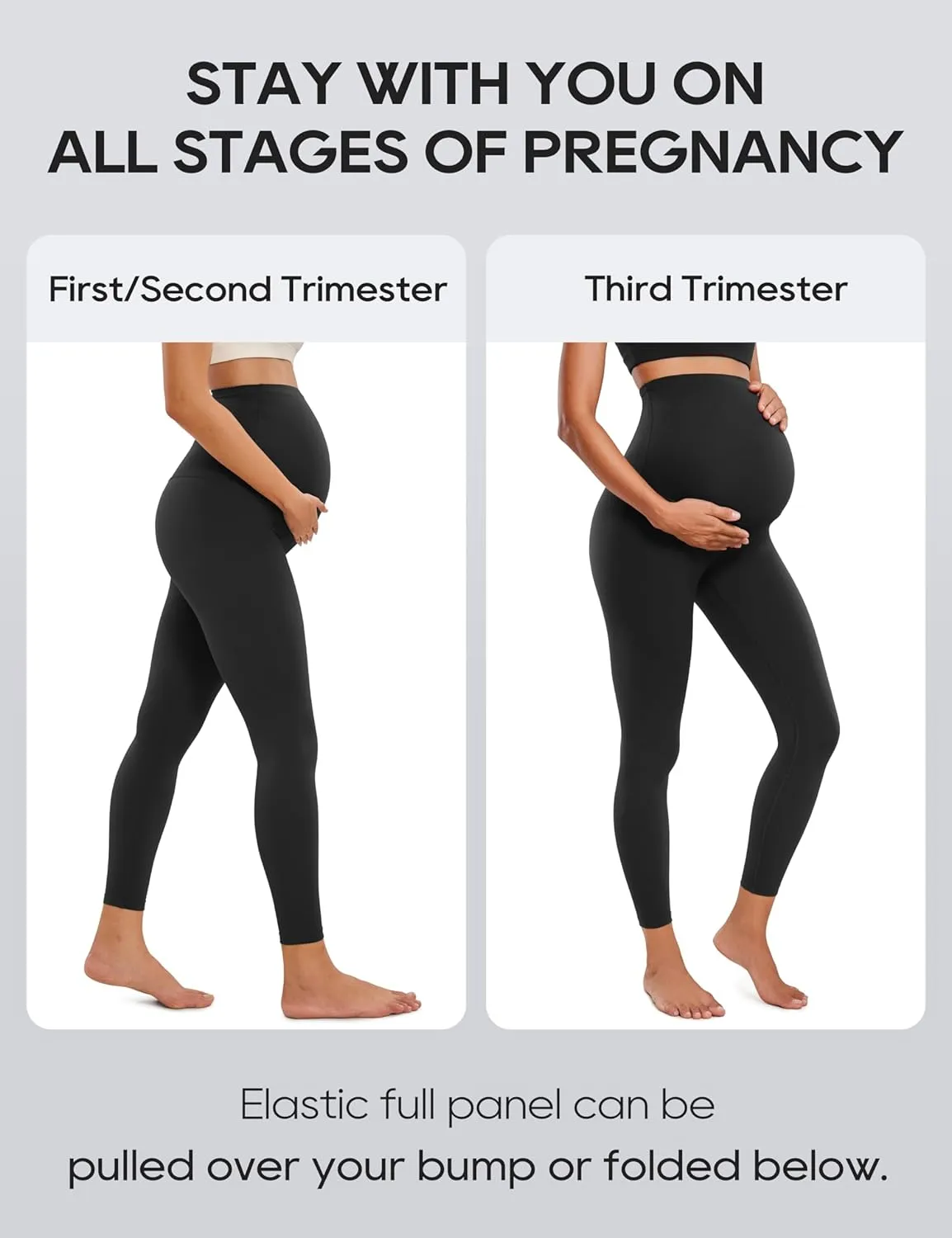 CRZ YOGA Womens Butterluxe Maternity Leggings Over The Belly 25" - Buttery Soft Workout Activewear Yoga Pregnancy Pants