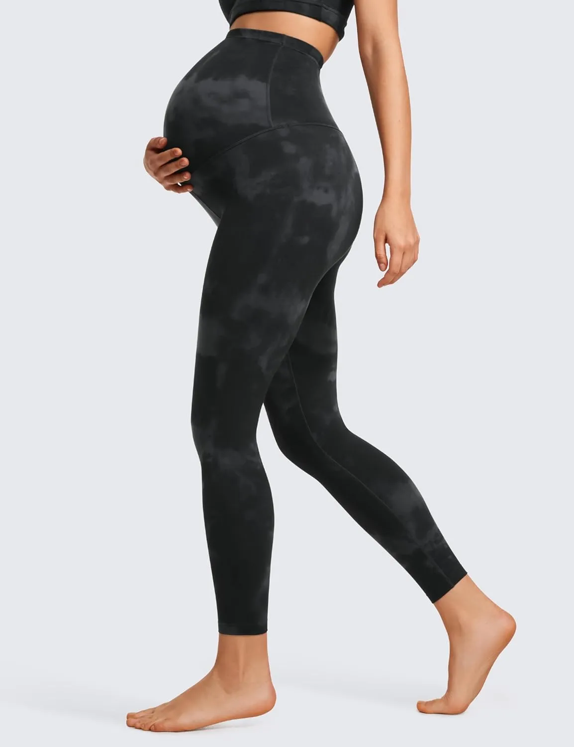 CRZ YOGA Womens Butterluxe Maternity Leggings Over The Belly 25" - Buttery Soft Workout Activewear Yoga Pregnancy Pants
