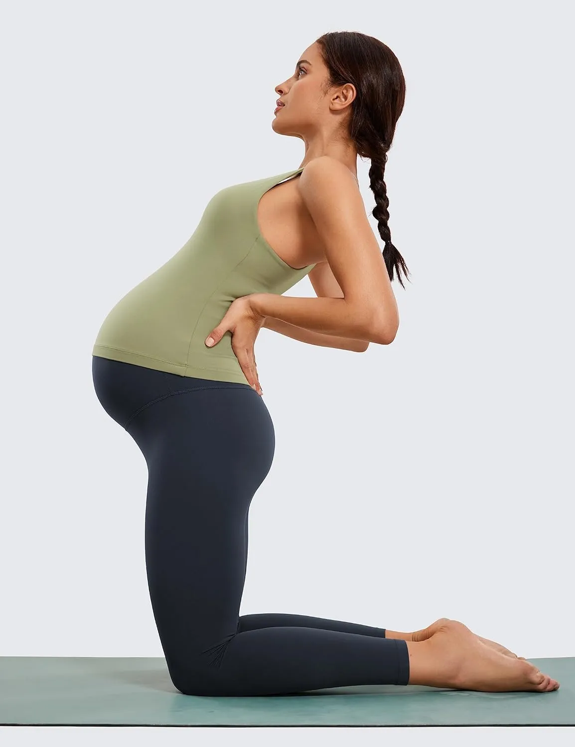 CRZ YOGA Womens Butterluxe Maternity Leggings Over The Belly 25" - Buttery Soft Workout Activewear Yoga Pregnancy Pants