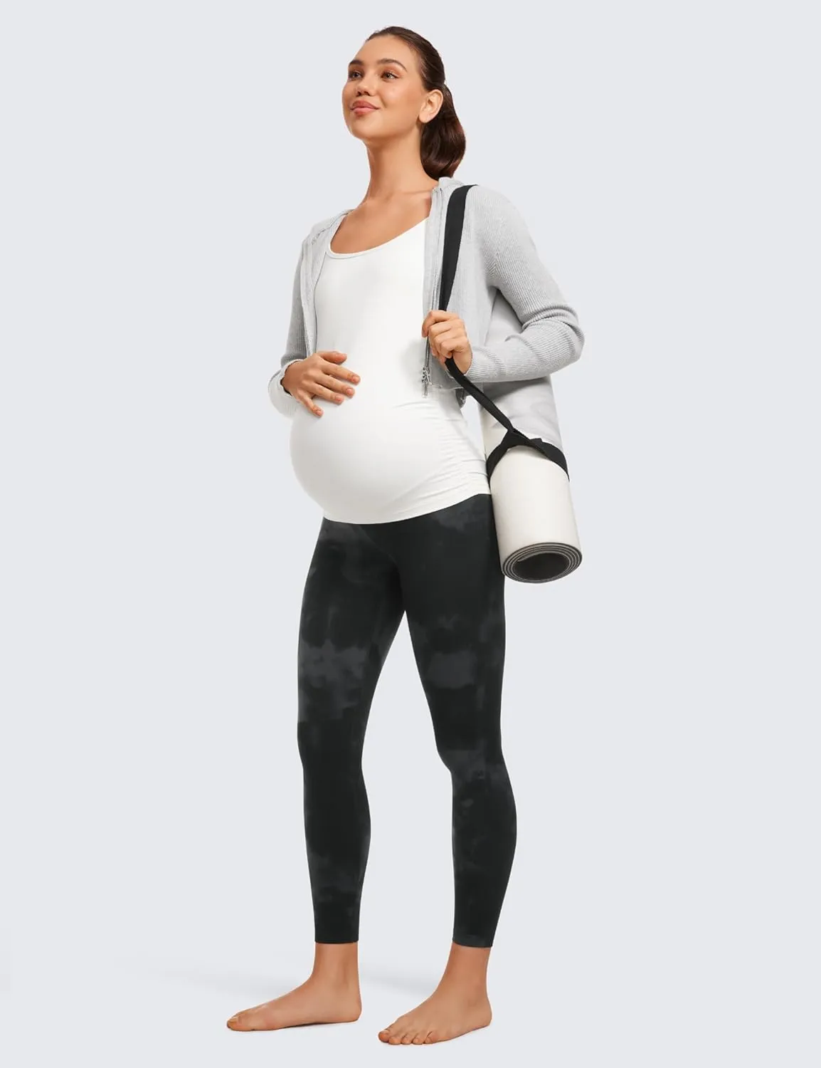 CRZ YOGA Womens Butterluxe Maternity Leggings Over The Belly 25" - Buttery Soft Workout Activewear Yoga Pregnancy Pants