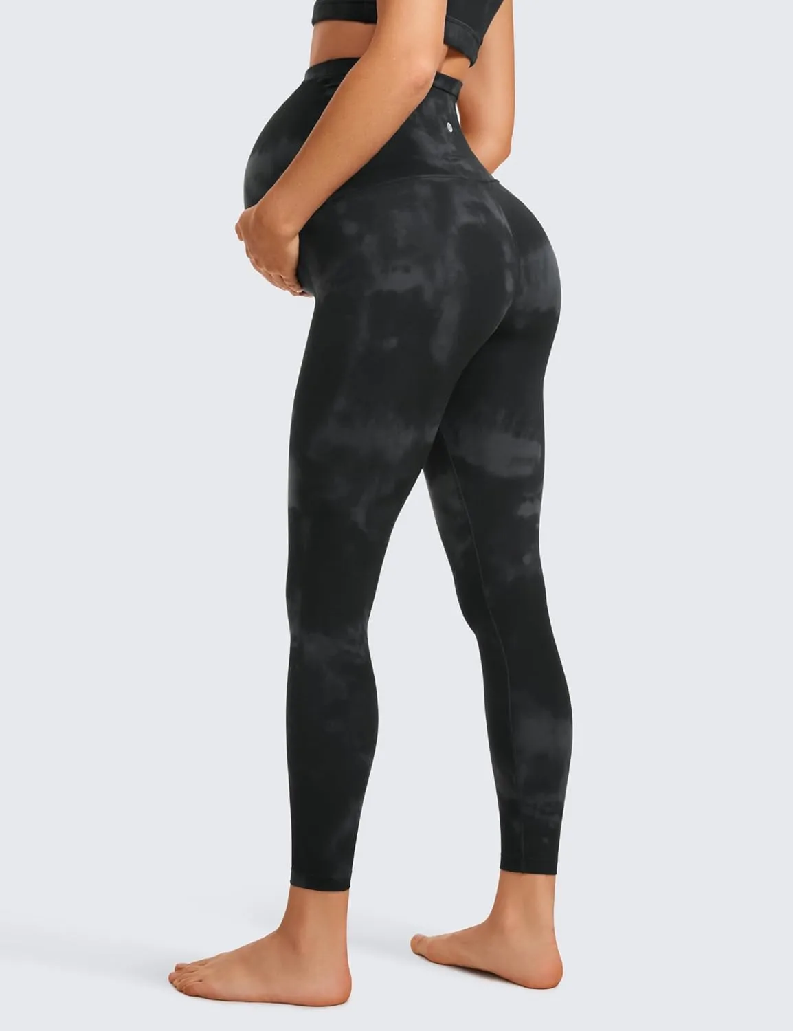 CRZ YOGA Womens Butterluxe Maternity Leggings Over The Belly 25" - Buttery Soft Workout Activewear Yoga Pregnancy Pants