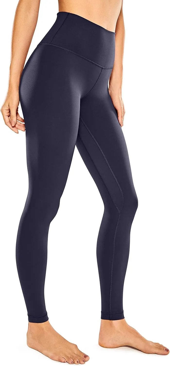 CRZ YOGA Women's Naked Feeling Yoga Pants 28 Inches - High Waisted Workout Leggings Full Length Tights Buttery Soft