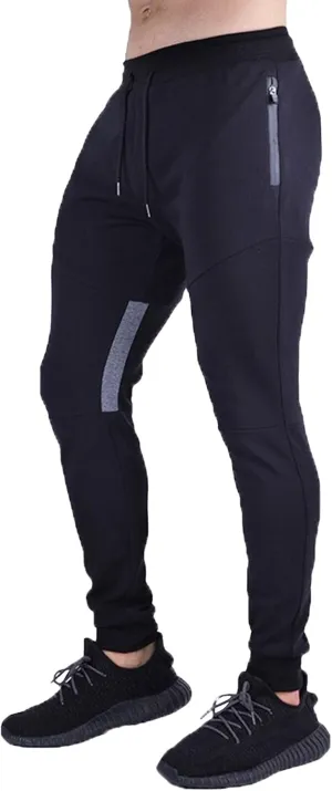 DGHM-JLMY Men's Joggers Workout Pants Casual Slim Fit Tapered Pant Gym Athletic Running Sweatpants with Zippers Pockets