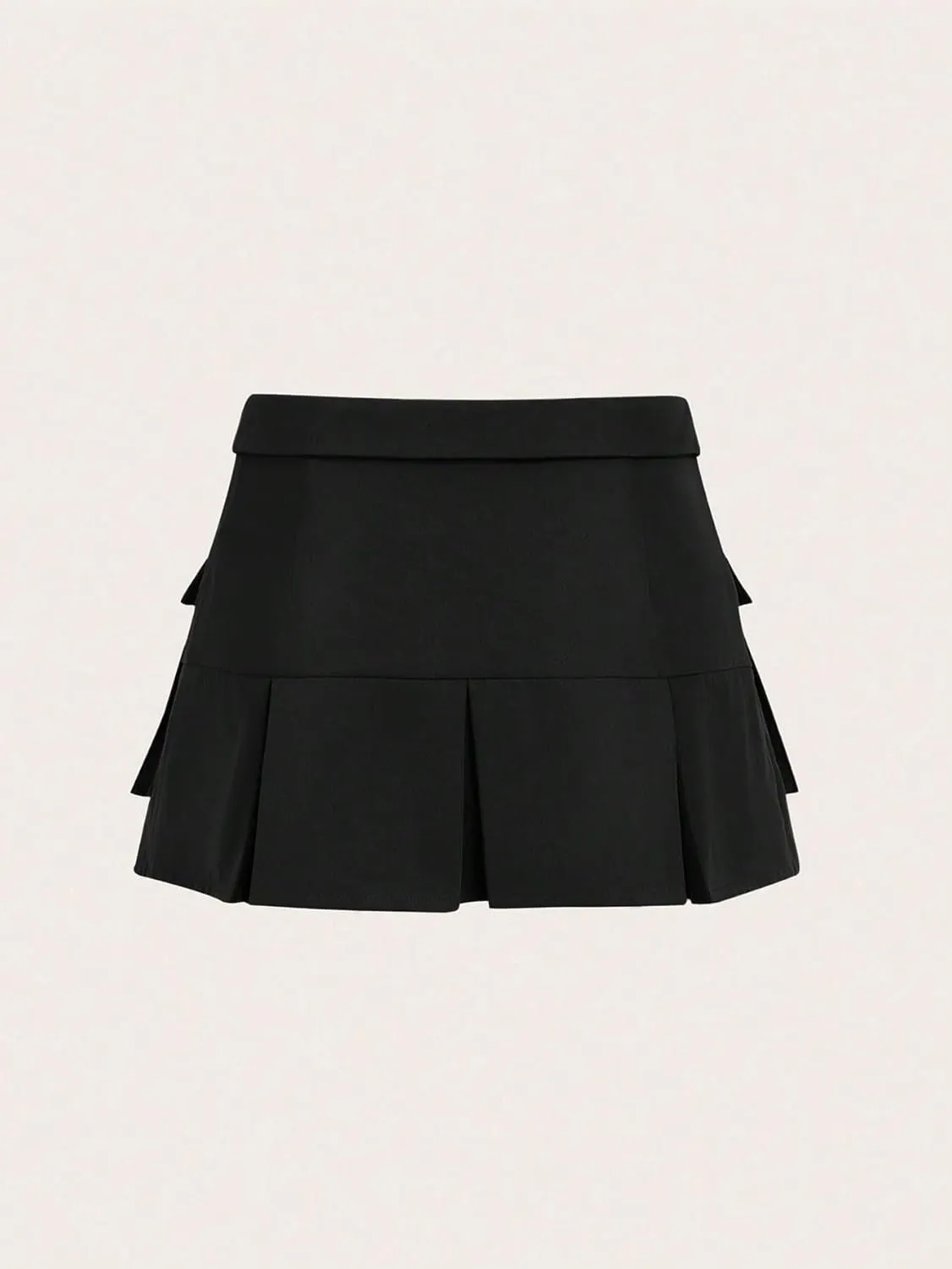 DIERAN Women's Summer Short Skirts Pocket Fold Pleated Mini Skirt Casual Mini Skirts