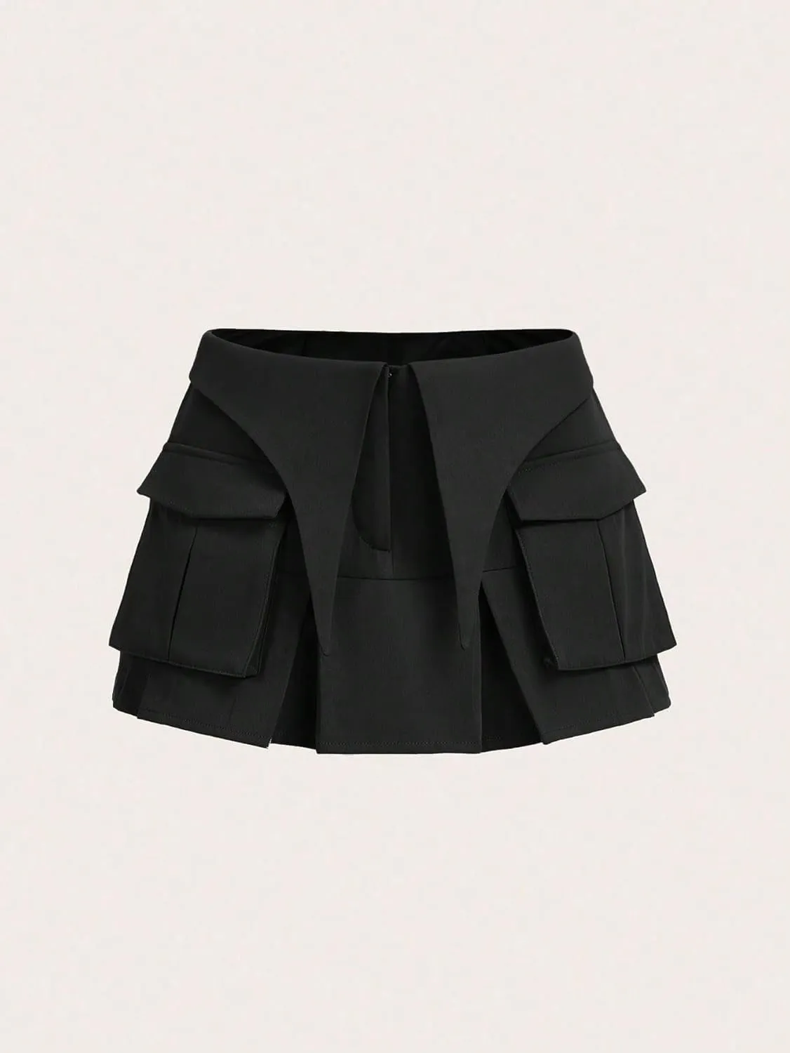 DIERAN Women's Summer Short Skirts Pocket Fold Pleated Mini Skirt Casual Mini Skirts