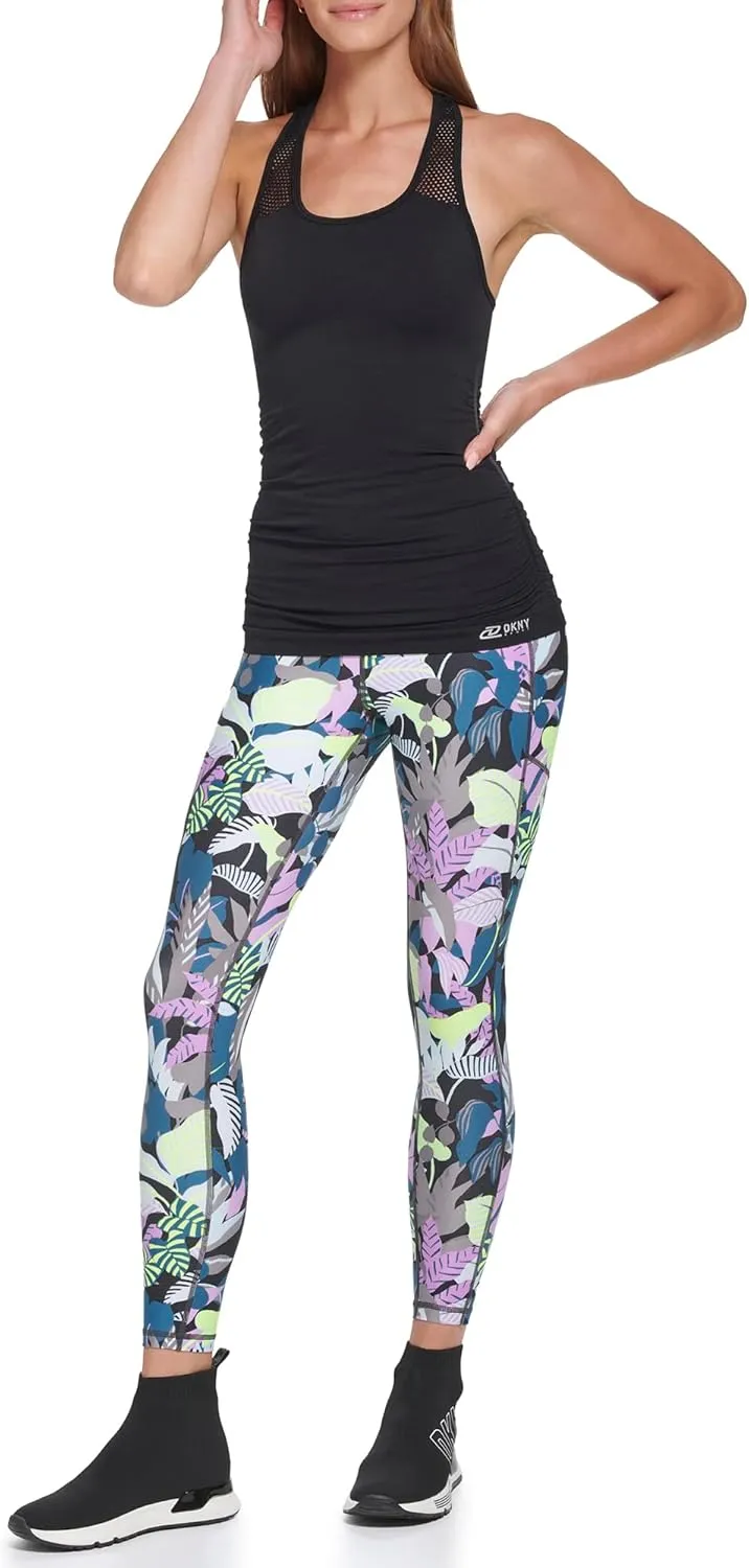 DKNY Women's Sport Ruched Seamless Racerback Tank