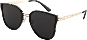 Dollger Polarized Cat Eye Sunglasses for Womens Oversized Trendy Retro Cateye Sun Glasses UV400 Protection