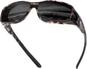 DUCO Fit Over Sunglasses for Men and Women Polarized UV400 Protection Wrap Around Driving Oversized Shades DC8968
