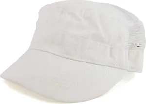 Enzyme Washed Cotton Twill Mesh Back Army Cap