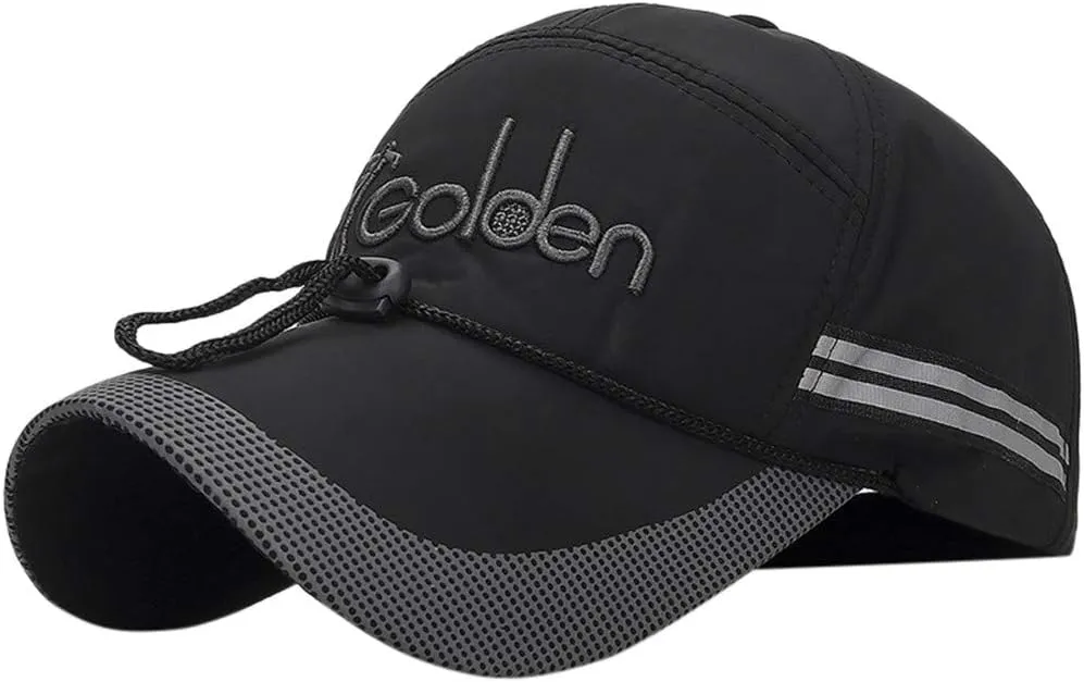 Fashion Women Men Drawstring Baseball Cap Quick-Drying Sport Caps Trucker Hats Letter Embroidered Adjustable Retro Dad