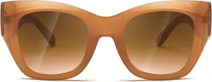 FEISEDY Oversized Vintage Square Sunglasses for Women Luxury Trendy Big Sun Glasses Thick Frame Shade UV400 Protection B2378